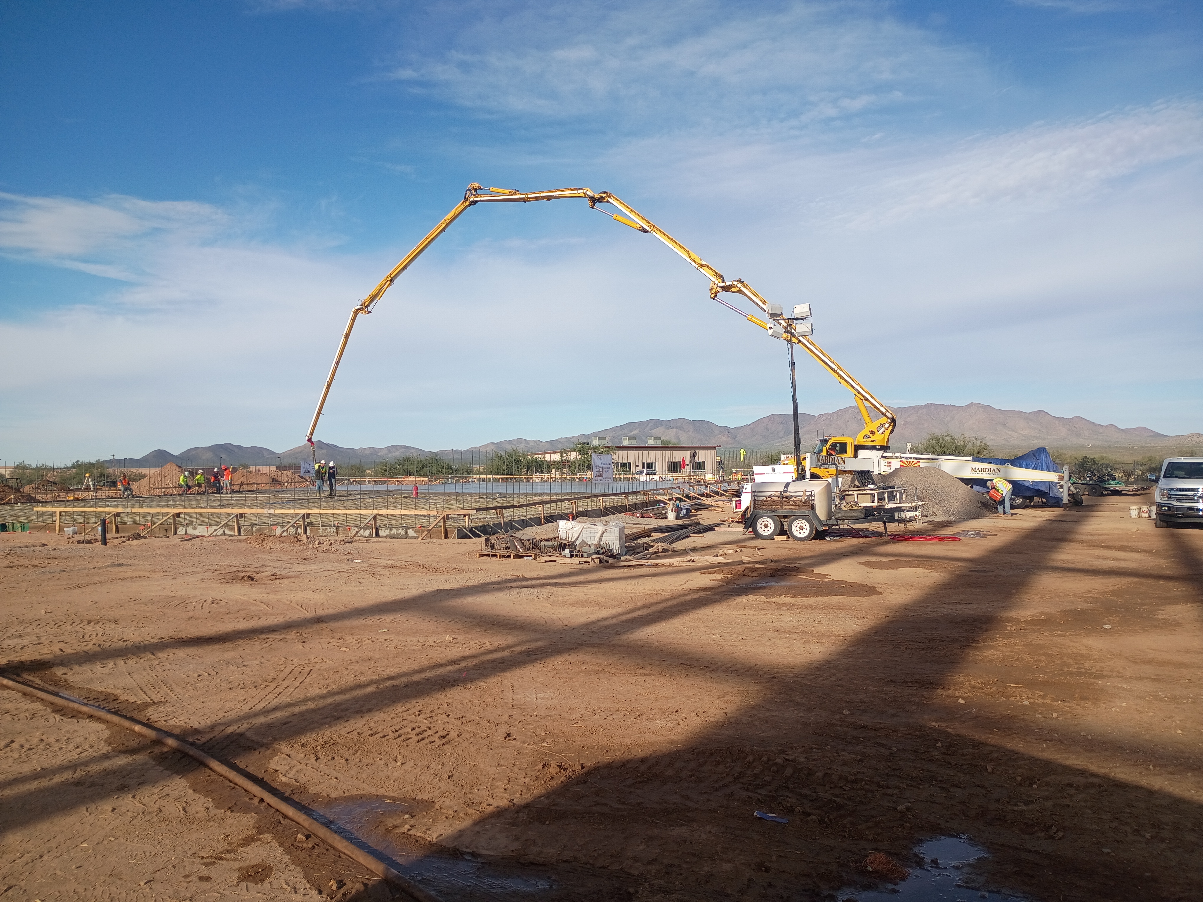 Heavy infrastructure construction background